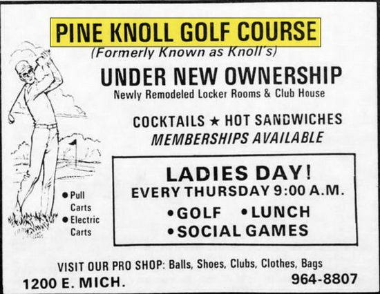 Pine Knoll Golf Course (The Knolls Golf Course) - Jun 5 1973 Ad (newer photo)
